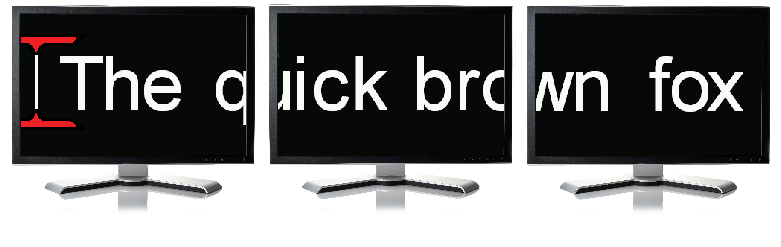 Span feature across 3 monitors